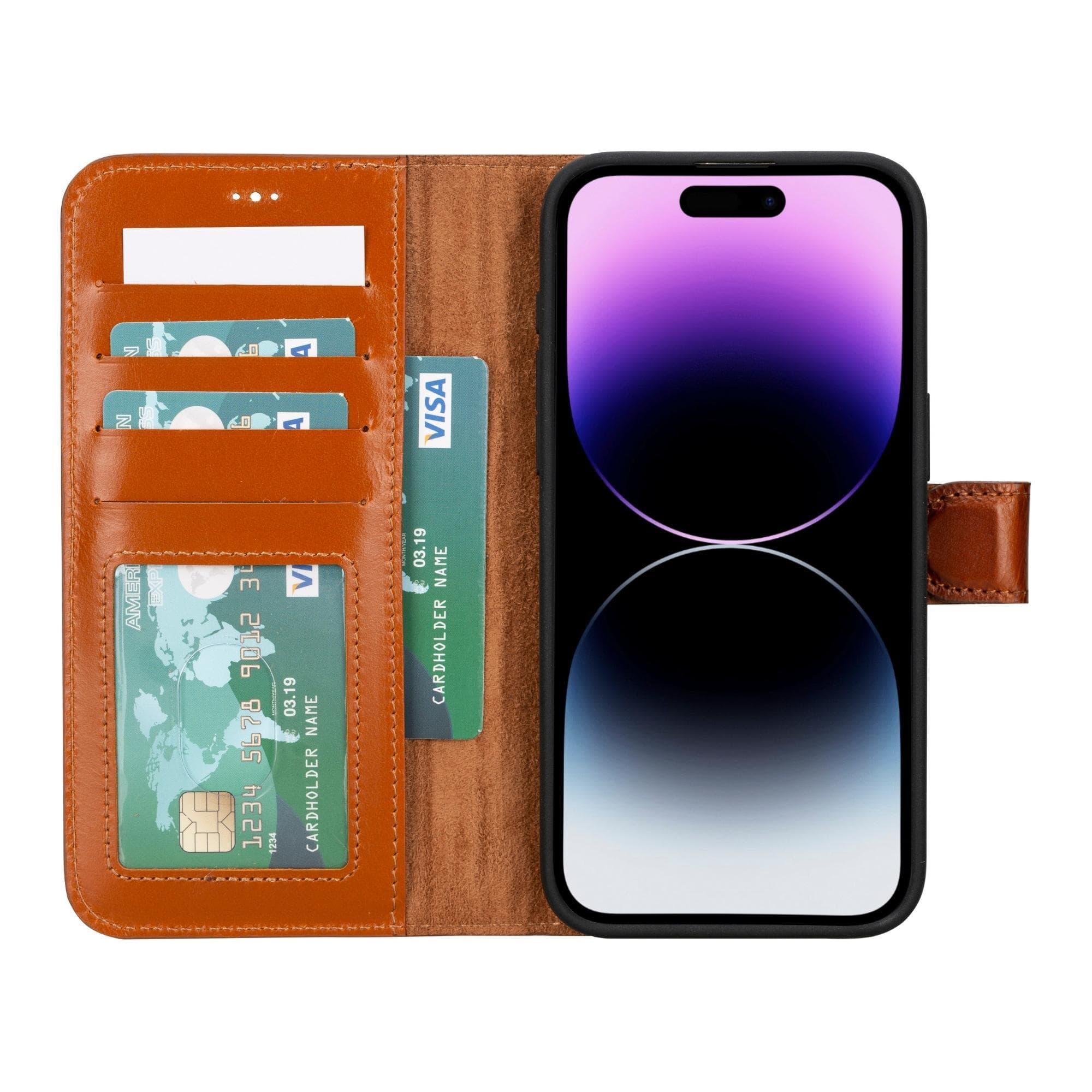 Magic iPhone 15 Series Detachable Genuine Leather Case