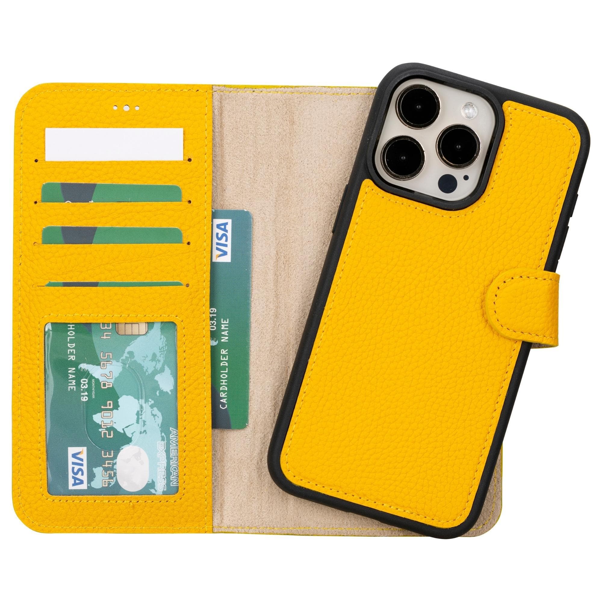 Magic iPhone 15 Series Detachable Genuine Leather Case
