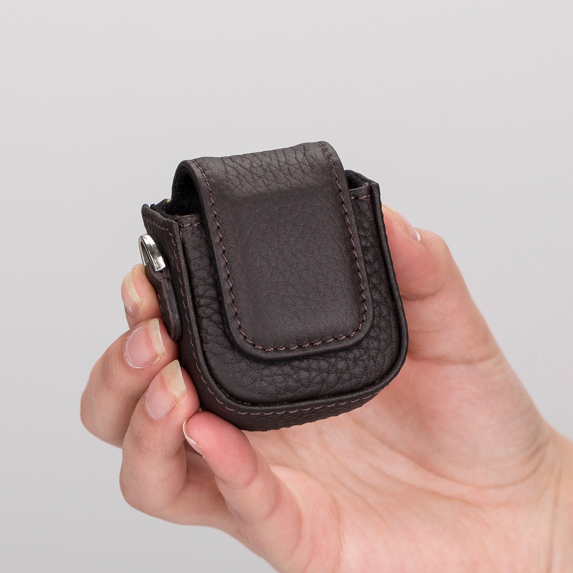 Jojo Leather Case for AirPods 1 & 2 - BROWN - saracleather