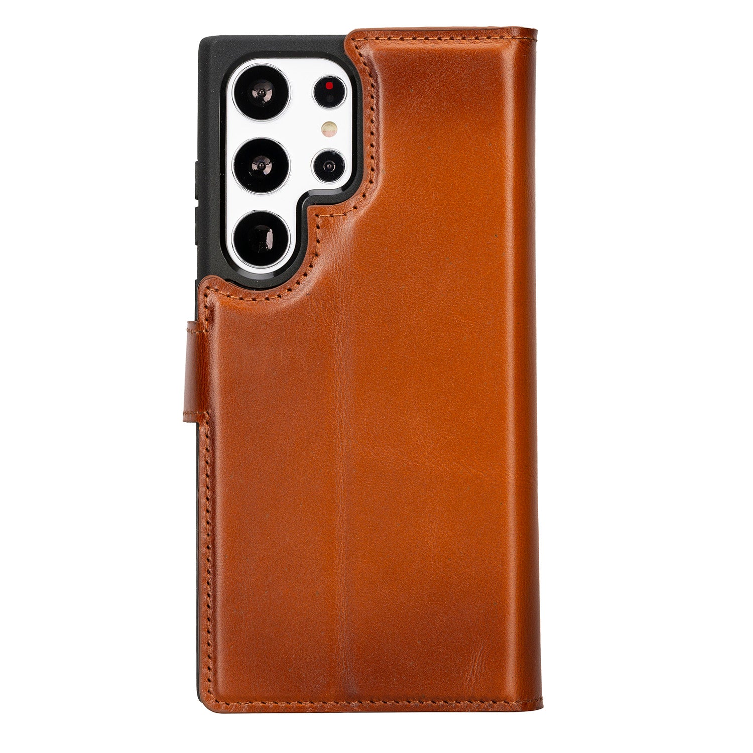 Magic Magnetic Detachable Leather RFID Blocker Wallet Case for Samsung Galaxy S23 Ultra (6.8") - EFFECT BROWN